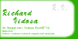 richard vidosa business card